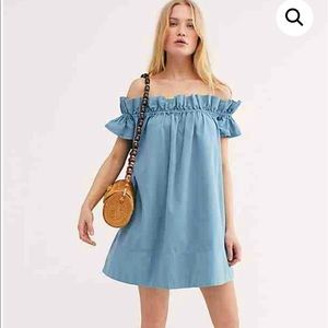 Free People SOPHIE DRESS SZ XS BLUE